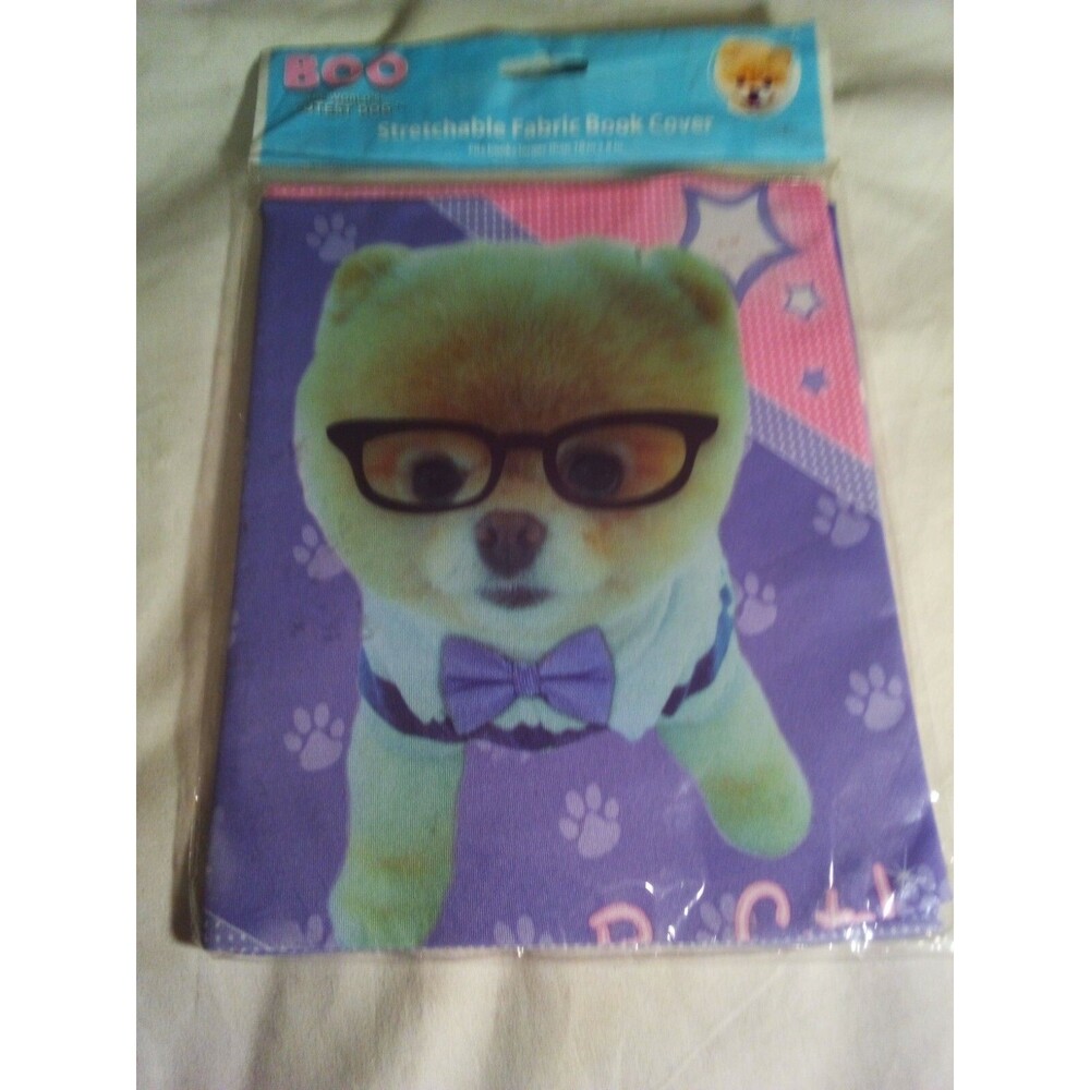 Boo the world's cutest dog Stretchable  Fabric BOOK COVER 8 X 10